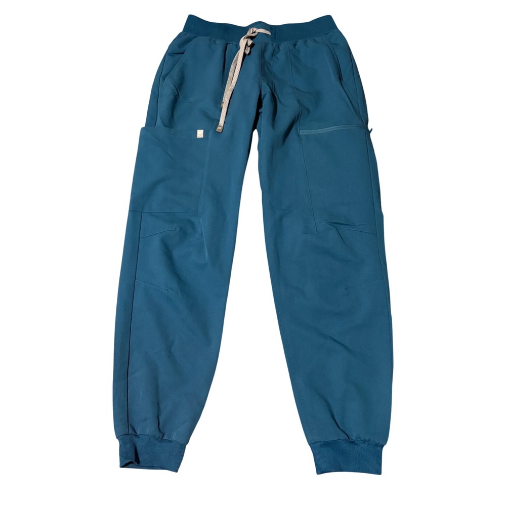 Fabletics Jogger Scrub Pants Womens Small Teal Blue Performance GJ2500501-8614